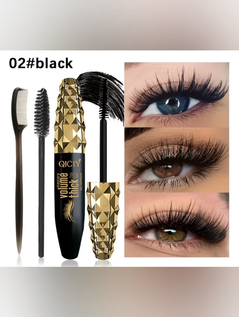 Black Volumizing Mascara with Lash Comb